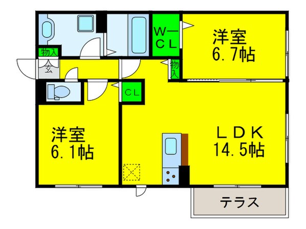 イズミ金岡の物件間取画像